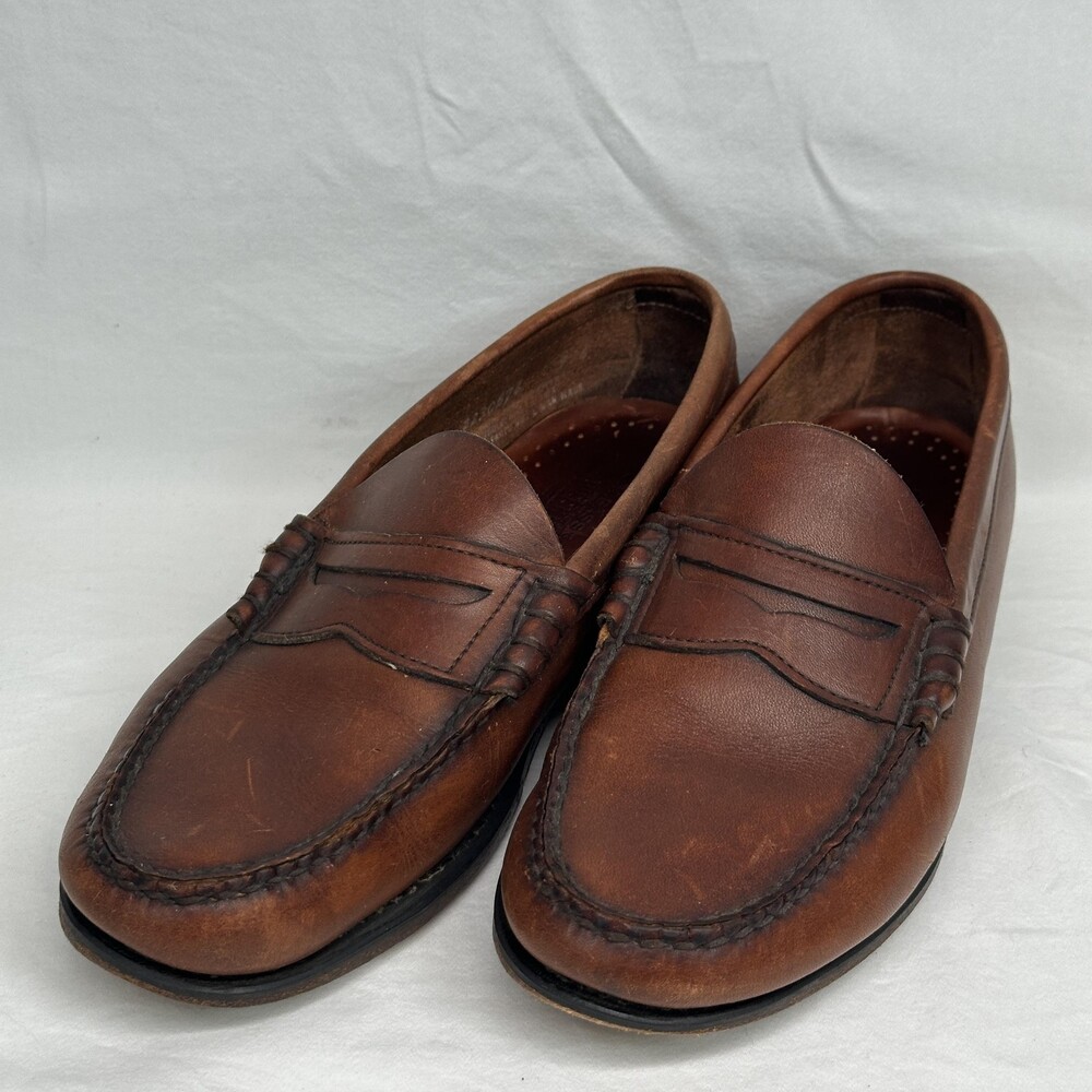 G.H. Bass Weejuns Shoes Mens Size 8 EEE Brown Leather Penny Loafers USA Dress